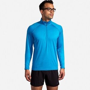 Brooks Dash Half Zip Light Running Top Blue Size XL